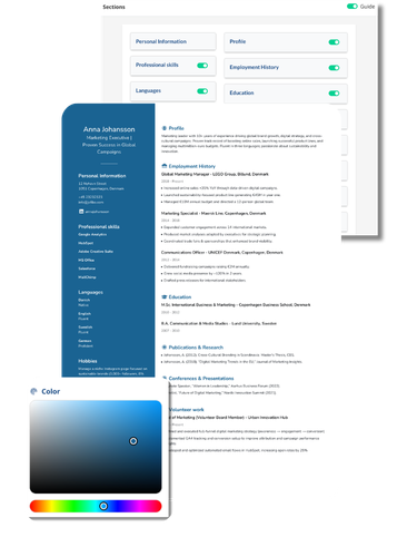 Jofibo CV Builder Preview