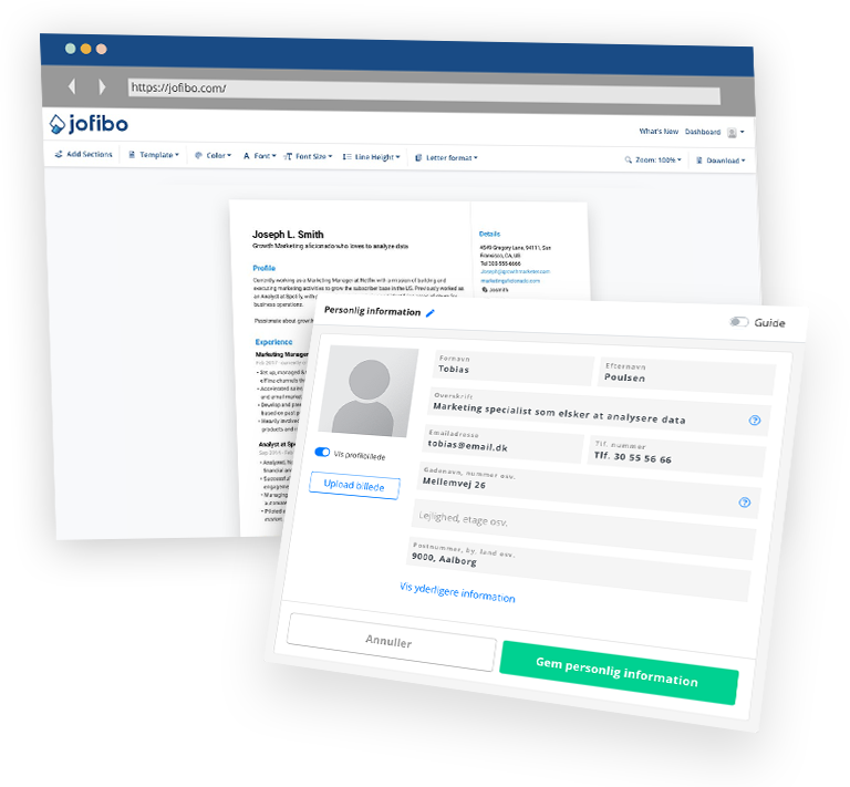 Jofibo - Most simple and intuitive free resume builder