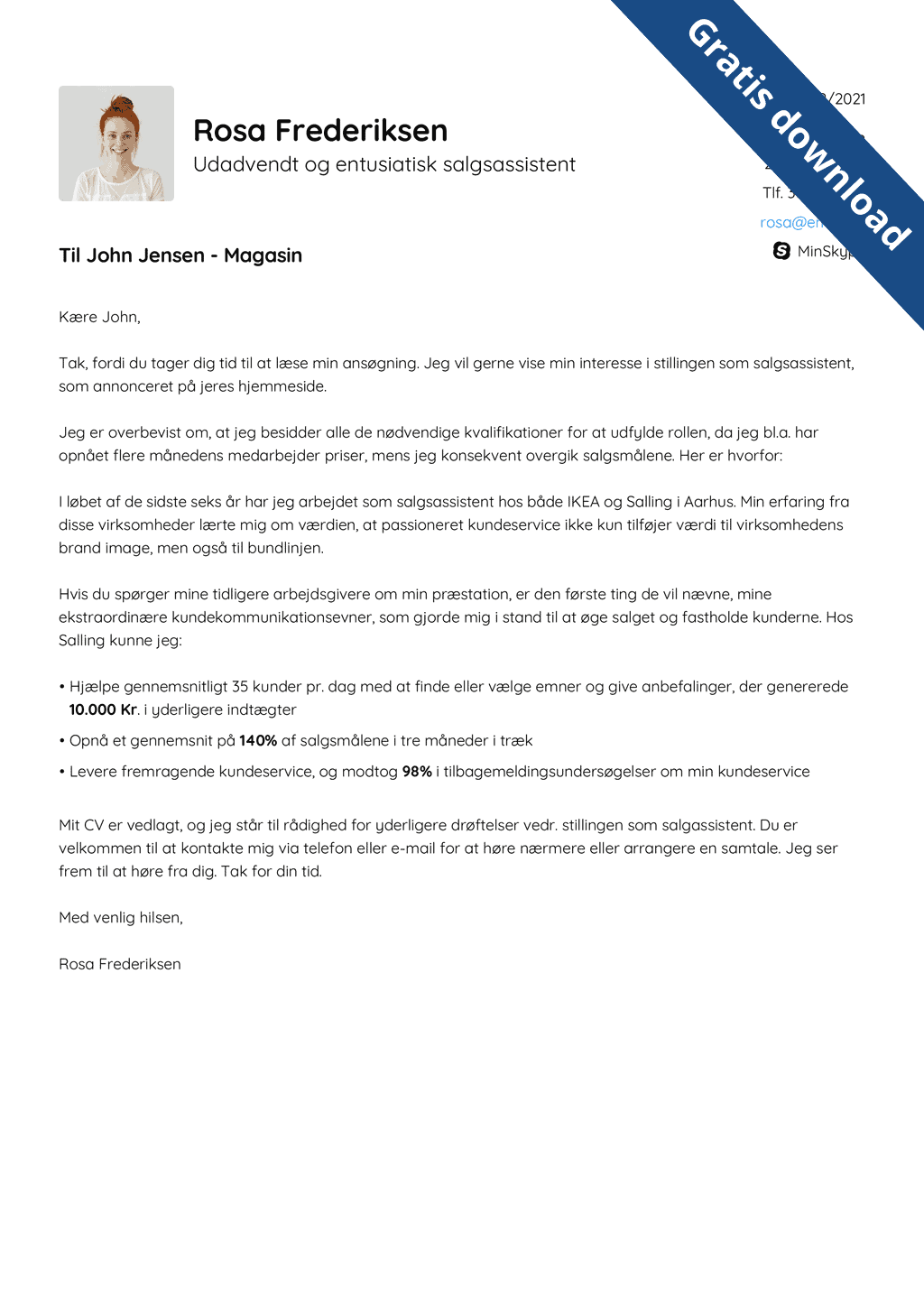 Basis ansøgning skabelon