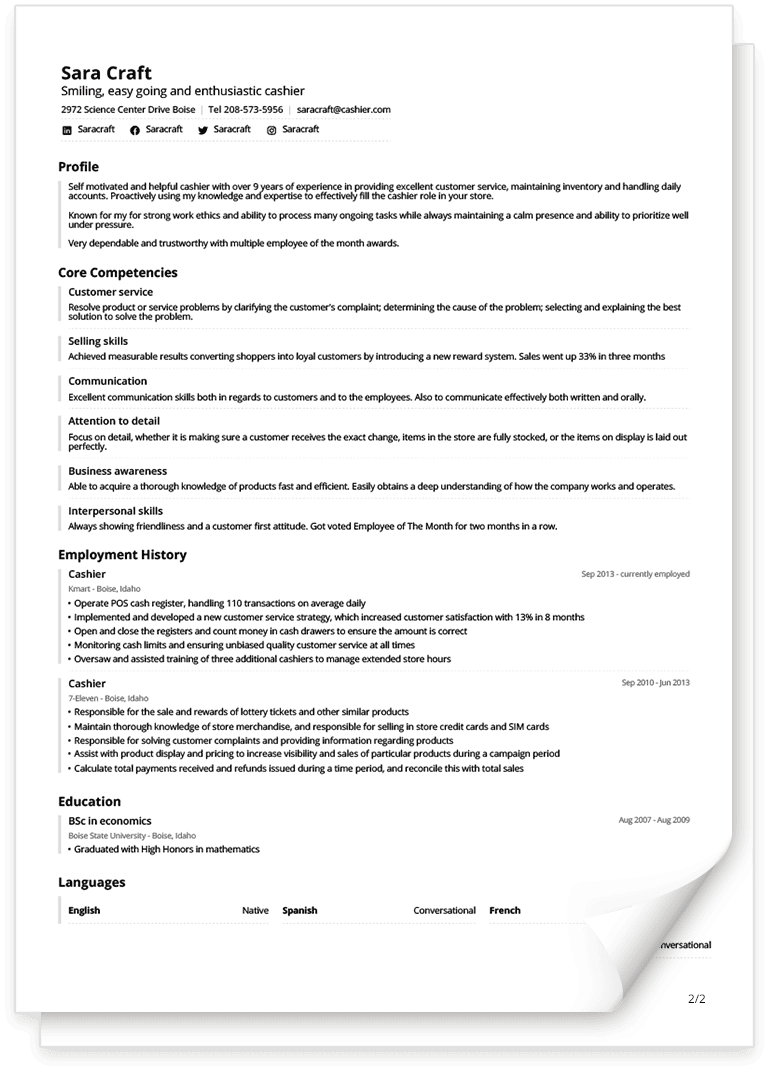 Functional CV Template