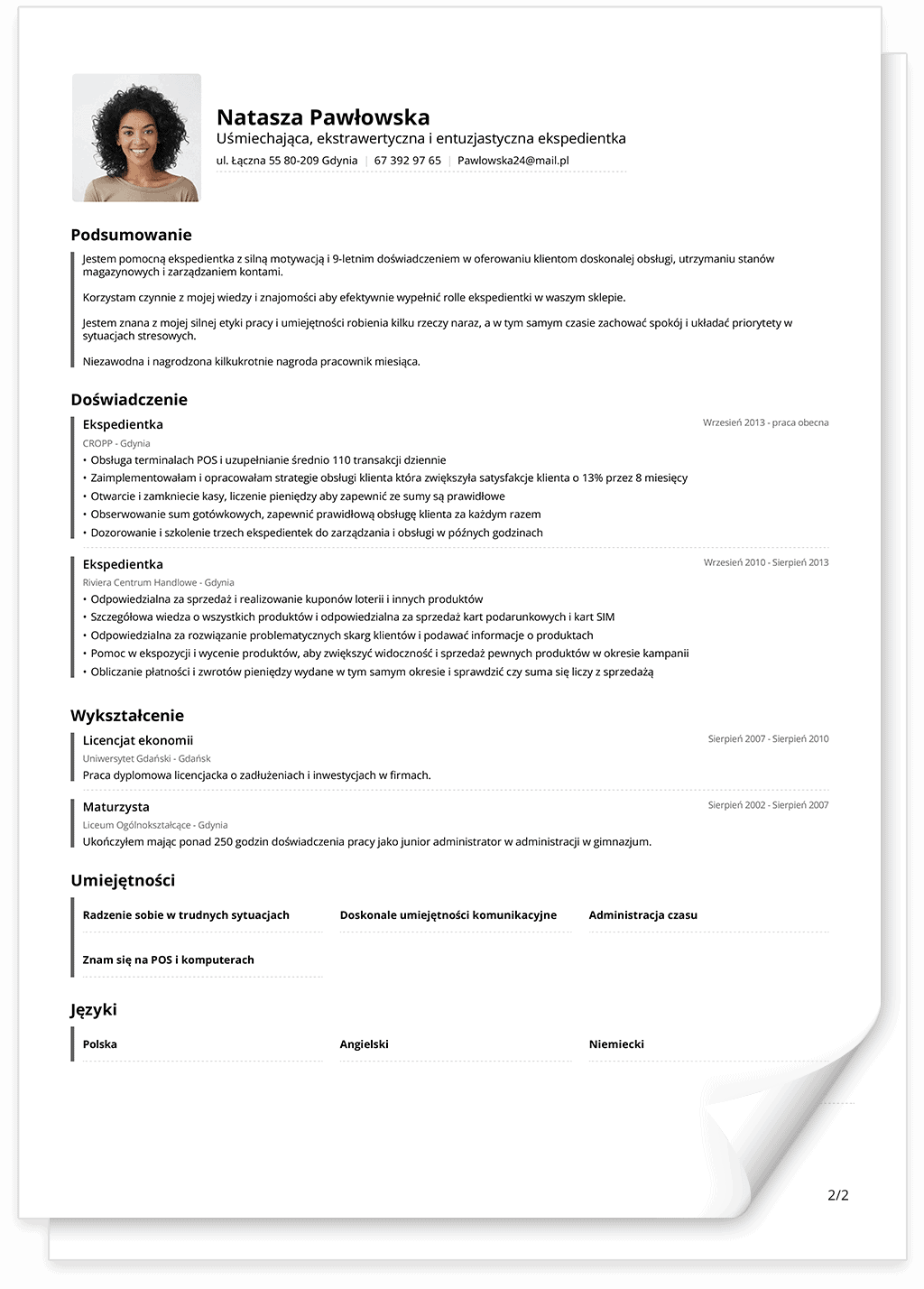 Funkcjonalny szablon CV