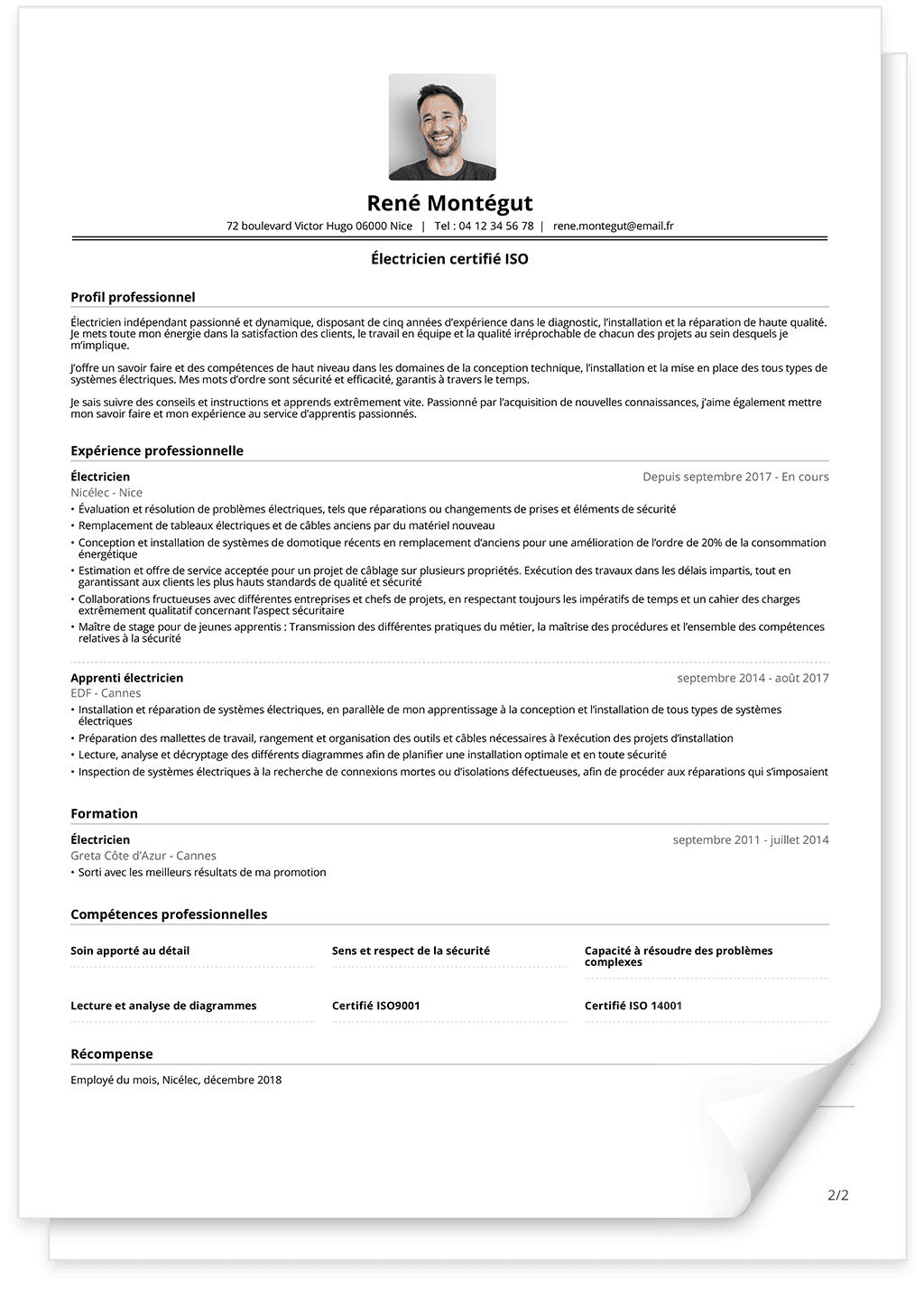 Modèle de CV classique