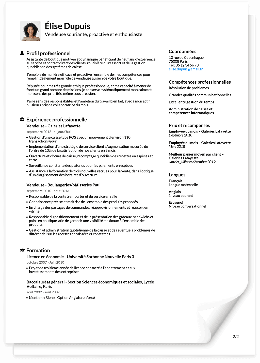 Modèle de CV simple
